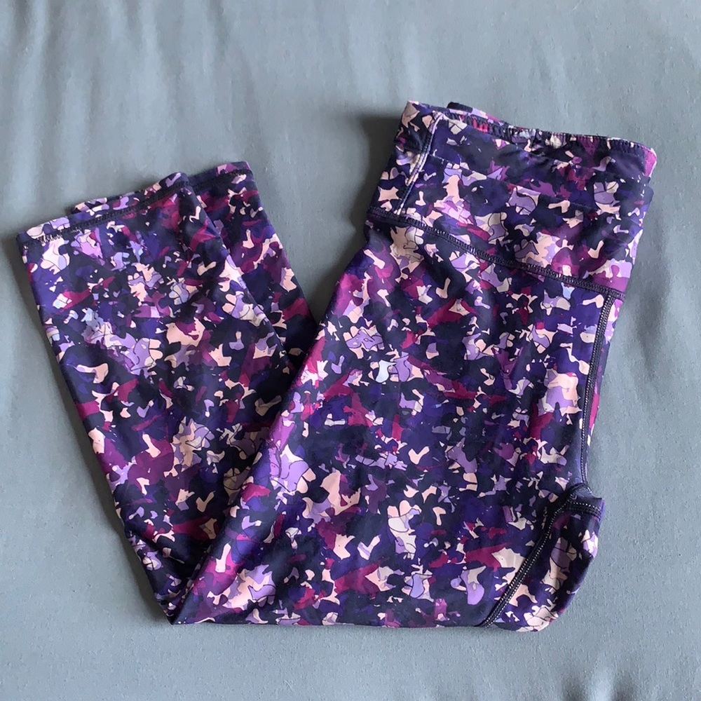 Purple athletic capris